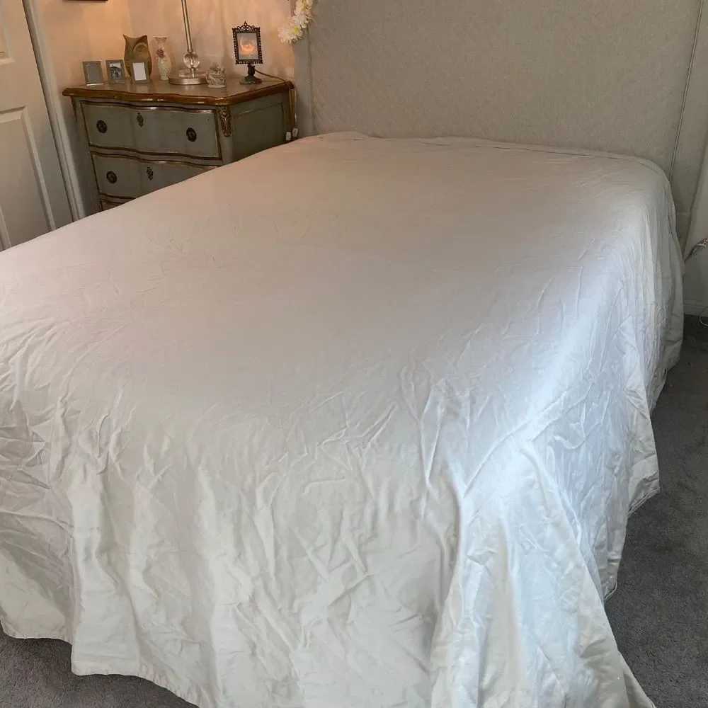 Members Mark King Flat Sheet Luxury Khaki beige
